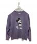 ANCELLM（アンセルム）の古着「23AW MICKEY PRINT DAMAGE SWEAT」｜パープル