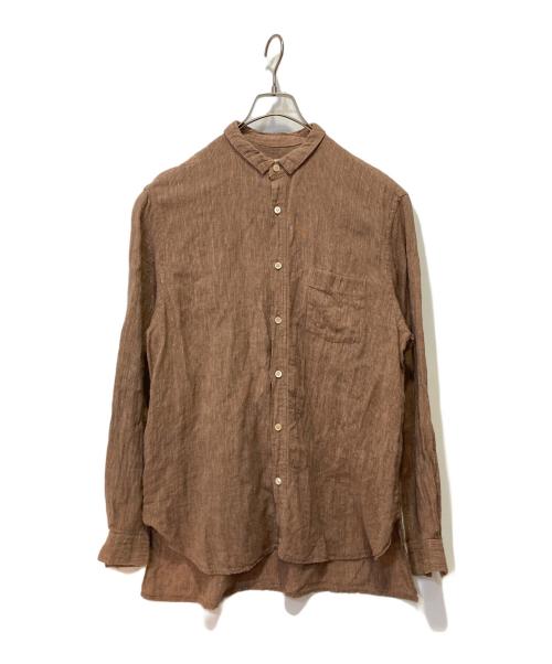 nestrobe confect（ネストローブ コンフェクト）nestrobe confect (ネストローブ コンフェクト) ストライプシャツ ブラウン サイズ:3の古着・服飾アイテム