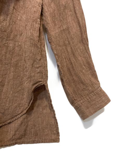 nestrobe confect（ネストローブ コンフェクト）nestrobe confect (ネストローブ コンフェクト) ストライプシャツ ブラウン サイズ:3の古着・服飾アイテム