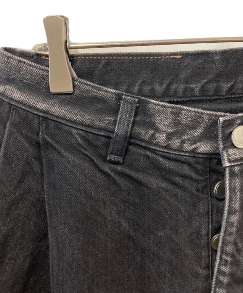 SUBLATIONS（サブレーションズ）SUBLATIONS (サブレーションズ) 2TUCK WIDE DENIM PANTS ブラック サイズ:2の古着・服飾アイテム