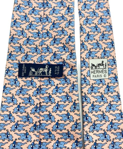 HERMES（エルメス）HERMES (エルメス) シルクネクタイ ピンク サイズ:表記無しの古着・服飾アイテム