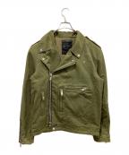 NEIGHBORHOODネイバーフッド）の古着「02ss コットンライダースジャケット」｜オリーブ