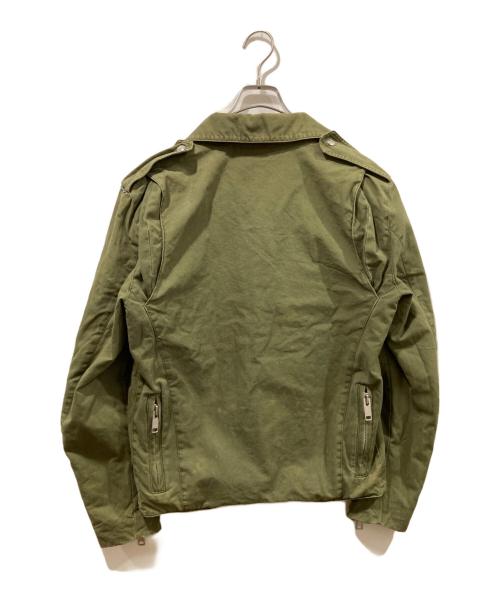 NEIGHBORHOOD（ネイバーフッド）NEIGHBORHOOD (ネイバーフッド) 02ss コットンライダースジャケット オリーブ サイズ:02の古着・服飾アイテム