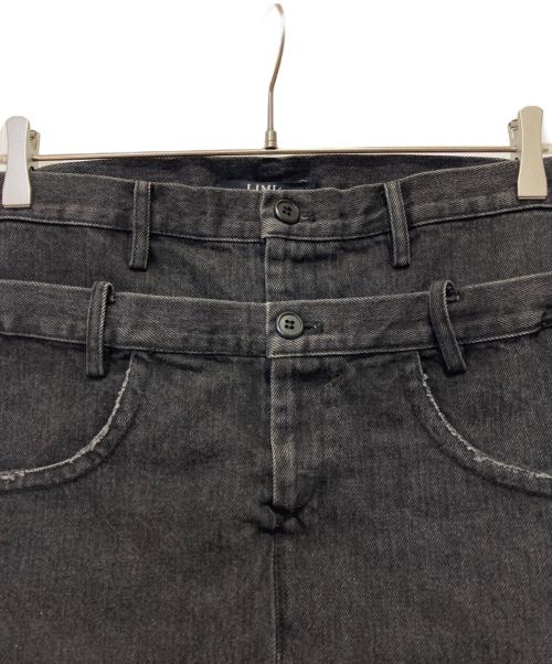 LIMI feu（リミフゥ）LIMI feu (リミフゥ) ダブルウエストデニムスカート ブラック サイズ:Sの古着・服飾アイテム