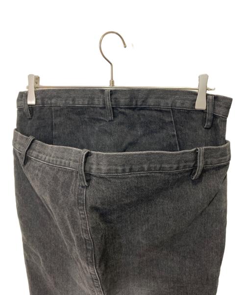 LIMI feu（リミフゥ）LIMI feu (リミフゥ) ダブルウエストデニムスカート ブラック サイズ:Sの古着・服飾アイテム