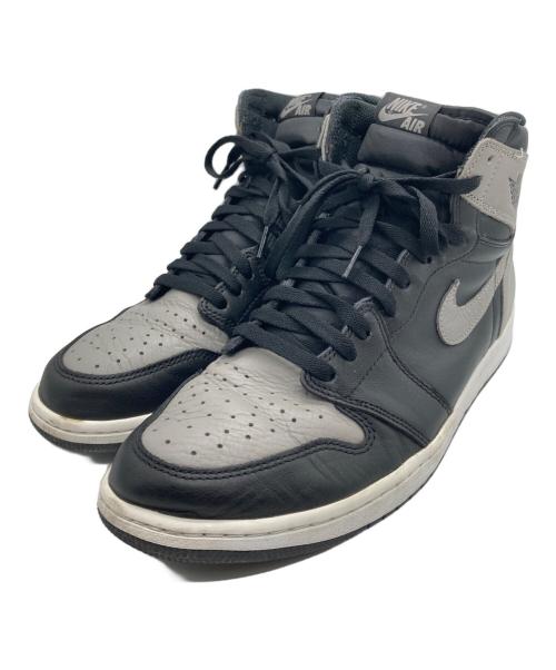 NIKE（ナイキ）NIKE (ナイキ) AIR JORDAN 1 RETRO HIGH OG ブラック×グレー サイズ:30の古着・服飾アイテム
