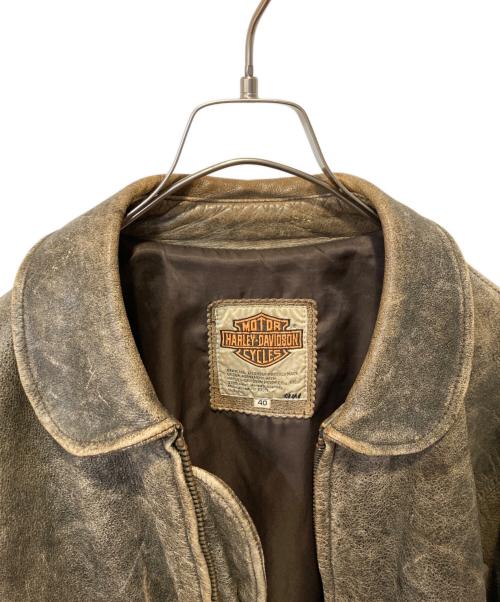 HARLEY-DAVIDSON（ハーレーダビッドソン）HARLEY-DAVIDSON (ハーレーダビッドソン) レザージャケット ブラウン サイズ:40の古着・服飾アイテム