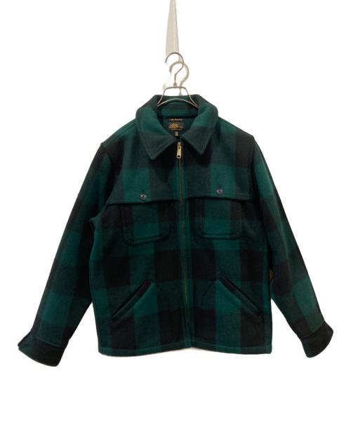 L.L.Bean（エルエルビーン）L.L.Bean (エルエルビーン) ウールチェックCPOジャケット グリーン サイズ:Mの古着・服飾アイテム