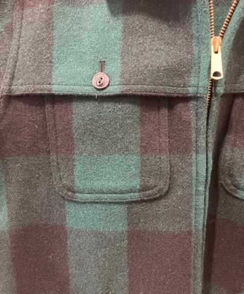 L.L.Bean（エルエルビーン）L.L.Bean (エルエルビーン) ウールチェックCPOジャケット グリーン サイズ:Mの古着・服飾アイテム