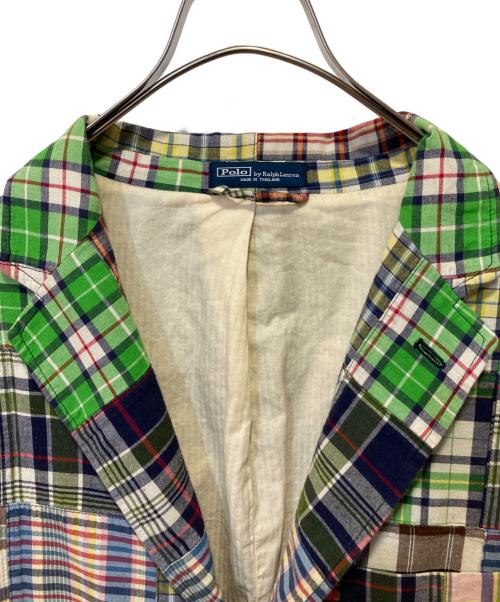 POLO RALPH LAUREN（ポロ・ラルフローレン）POLO RALPH LAUREN (ポロ・ラルフローレン) パッチワークジャケット グリーン サイズ:LLの古着・服飾アイテム