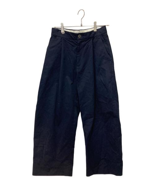 STUDIO NICHOLSON（スタジオ ニコルソン）STUDIO NICHOLSON (スタジオ ニコルソン) VOLUME PLEAT PANTS ネイビー サイズ:XSの古着・服飾アイテム