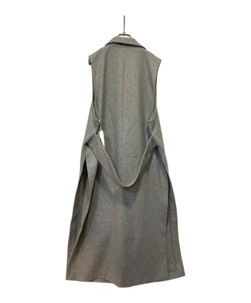 SACRA（サクラ）SACRA (サクラ) ライトメルトンロングジレ グレー サイズ:38の古着・服飾アイテム