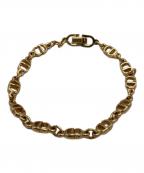 Christian Diorクリスチャン ディオール）の古着「CDロゴチェーンブレスレット」｜ゴールド