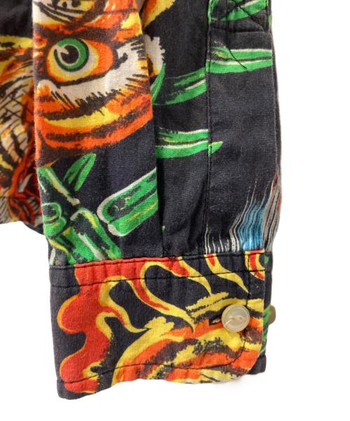 CREAM SODA（クリームソーダ）CREAM SODA (クリームソーダ) オープンカラーシャツ ブラック×グリーン サイズ:Ｌの古着・服飾アイテム