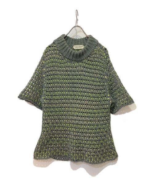 NAMACHEKO（ナマチェコ）NAMACHEKO (ナマチェコ) 19SS チャンキーニット グレー×イエロー サイズ:XSの古着・服飾アイテム