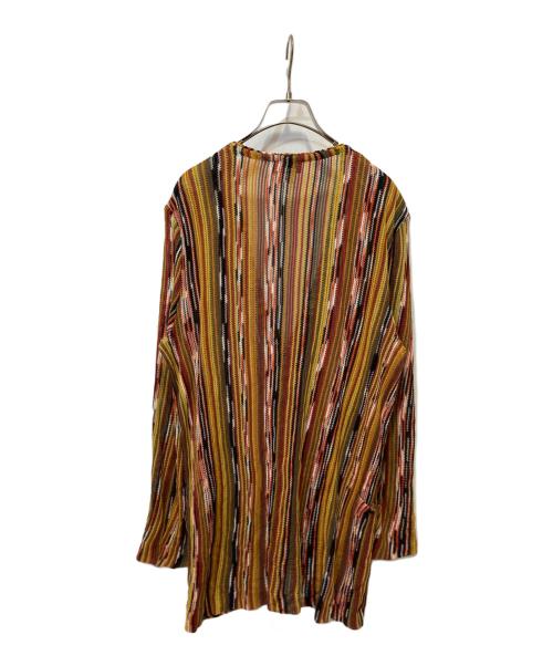 missoni（ミッソーニ）MISSONI (ミッソーニ) ストライプカーディガン イエロー×オレンジ サイズ:表記不明の古着・服飾アイテム