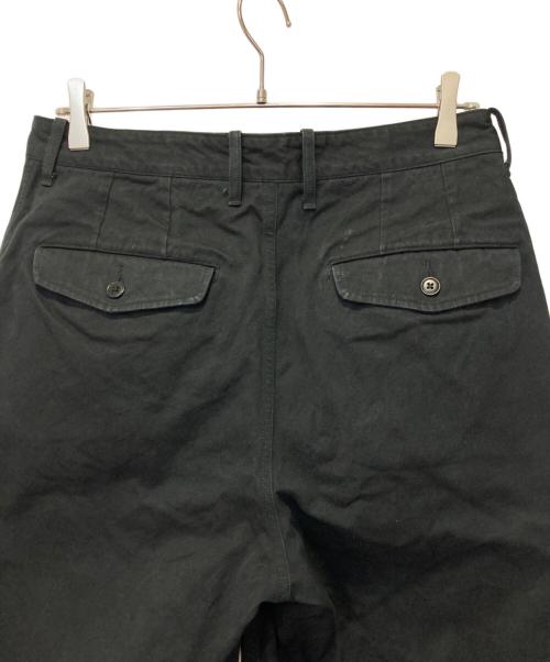 ULTERIOR（アルテリア）ULTERIOR (アルテリア) WASHED BIZEN GABARDINE TUCKED PANTS ブラック サイズ:4の古着・服飾アイテム