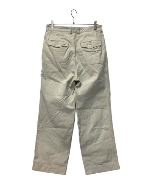 ULTERIOR（アルテリア）ULTERIOR (アルテリア) WASHED BIZEN GABARDINE TUCKED PANTS ベージュ サイズ:4の古着・服飾アイテム