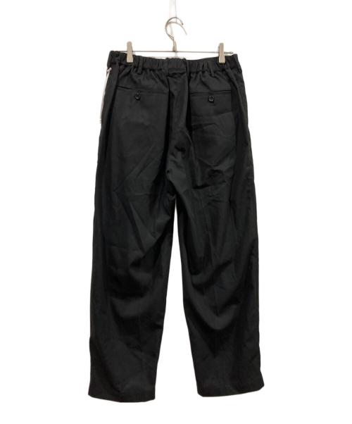 Graphpaper（グラフペーパー）Graphpaper (グラフペーパー) Wooly Cotton Twill Wide Tapered Slacks ブラック サイズ:2の古着・服飾アイテム