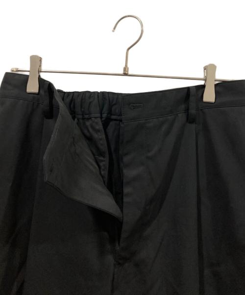 Graphpaper（グラフペーパー）Graphpaper (グラフペーパー) Wooly Cotton Twill Wide Tapered Slacks ブラック サイズ:2の古着・服飾アイテム