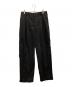 Graphpaper（グラフペーパー）の古着「Wooly Cotton Twill Wide Tapered Slacks」｜ブラック