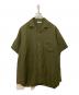 Sans limite（サンリミット）の古着「オープンカラーシャツ/リネン小開衿半袖 後染め」｜オリーブ
