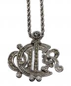 Christian Diorクリスチャン ディオール）の古着「ラインストーンネックレス」｜シルバー