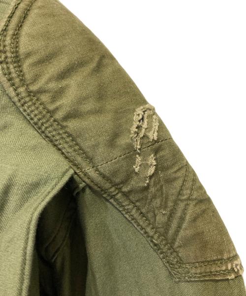 US ARMY（ユーエスアーミー）US ARMY (ユーエスアーミー) 70’s コットンサテンシューティングジャケット オリーブ サイズ:Ｌの古着・服飾アイテム