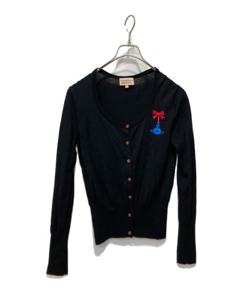 Vivienne Westwood RED LABEL（ヴィヴィアンウエストウッドレッドレーベル）Vivienne Westwood RED LABEL (ヴィヴィアンウエストウッドレッドレーベル) オーブロゴカーディガン ブラック サイズ:3の古着・服飾アイテム