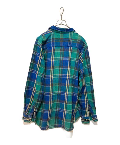 FIVE BROTHER（ファイブブラザー）FIVE BROTHER (ファイブブラザー) 90’sフランネルチェックシャツ ブルー×グリーン サイズ:Lの古着・服飾アイテム