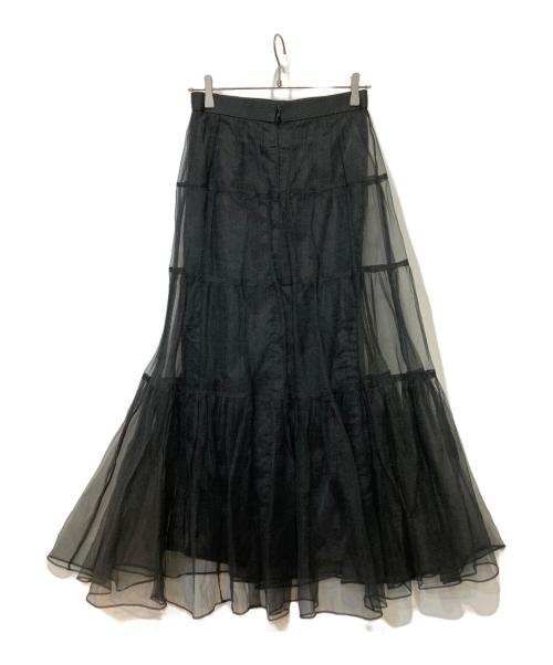 Whim Gazette（ウィムガゼット）Whim Gazette (ウィムガゼット) オーガンジーボリュームスカート ブラック サイズ:Fの古着・服飾アイテム