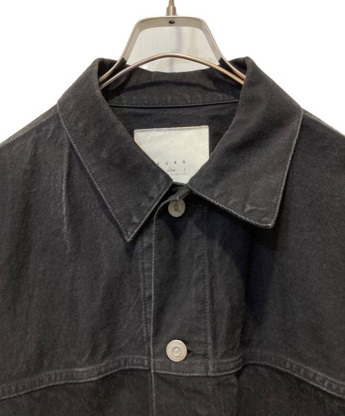 KURO iro（クロ イロ）KURO iro (クロ イロ) オーバースリーブクロスデニムジャケット ブラックの古着・服飾アイテム