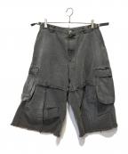 ADONIS ORBIT PROJECTアドニスオービットプロジェクト）の古着「LAYERED CARGO BERMUDA PANTS」｜グレー