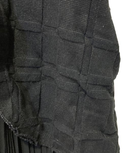 COMME des GARCONS（コムデギャルソン）COMME des GARCONS (コムデギャルソン) チェックジャガードサイドプリーツシフォン ブラック サイズ:XSの古着・服飾アイテム