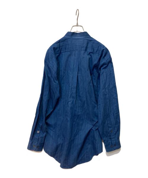 im product（アイムプロダクト）im product (アイムプロダクト) ノーカラーシャツ ネイビー サイズ:Ｌの古着・服飾アイテム