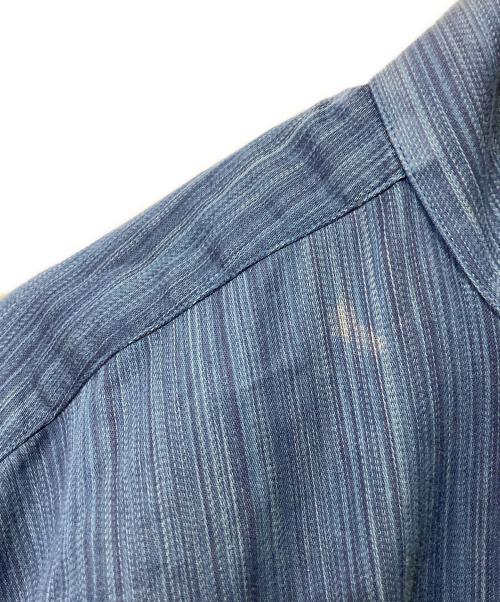 im product（アイムプロダクト）im product (アイムプロダクト) ノーカラーシャツ ネイビー サイズ:Ｌの古着・服飾アイテム