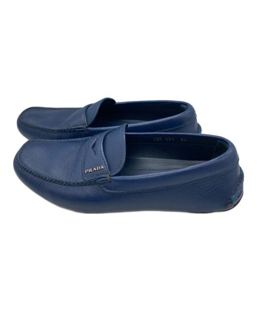 PRADA（プラダ）PRADA (プラダ) ドライビングシューズ ブルー サイズ:51/2の古着・服飾アイテム