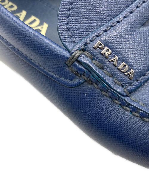 PRADA（プラダ）PRADA (プラダ) ドライビングシューズ ブルー サイズ:51/2の古着・服飾アイテム