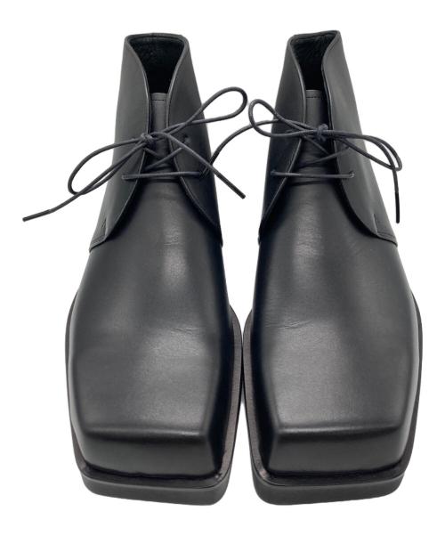 Alfredo BANNISTER（アルフレッドバニスター）alfredo BANNISTER (アルフレッドバニスター) スクエアトゥブーツ ブラック サイズ:40の古着・服飾アイテム