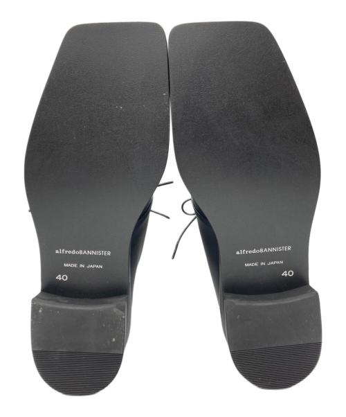 Alfredo BANNISTER（アルフレッドバニスター）alfredo BANNISTER (アルフレッドバニスター) スクエアトゥブーツ ブラック サイズ:40の古着・服飾アイテム