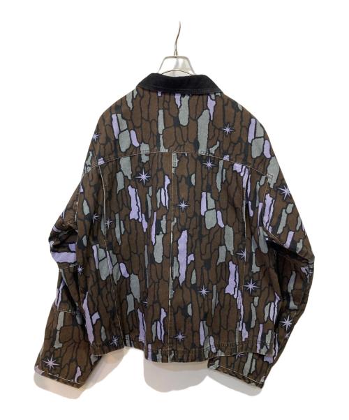 BoTT（ボット）BoTT (ボット) Canvas Work Jacket ブラウン×パープル サイズ:Ｌの古着・服飾アイテム