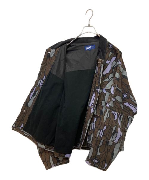 BoTT（ボット）BoTT (ボット) Canvas Work Jacket ブラウン×パープル サイズ:Ｌの古着・服飾アイテム