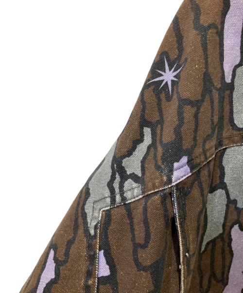 BoTT（ボット）BoTT (ボット) Canvas Work Jacket ブラウン×パープル サイズ:Ｌの古着・服飾アイテム