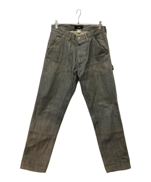 SCANNER（スキャナー）scanner (スキャナー) ダブルニーデニムパンツ グレー サイズ:Ｌの古着・服飾アイテム