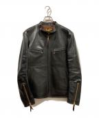 Y’2 LEATHERワイツーレザー）の古着「VINTAGE HORSE LIGHT SINGLE RIDER'S JKT」｜ブラック