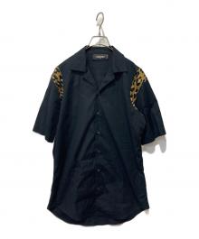 DSQUARED2（ディースクエアード）の古着「レオパード切替シャツ」｜ブラック×ブラウン