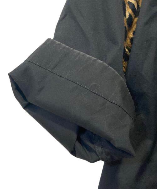 DSQUARED2（ディースクエアード）DSQUARED2 (ディースクエアード) レオパード切替シャツ ブラック×ブラウン サイズ:44の古着・服飾アイテム