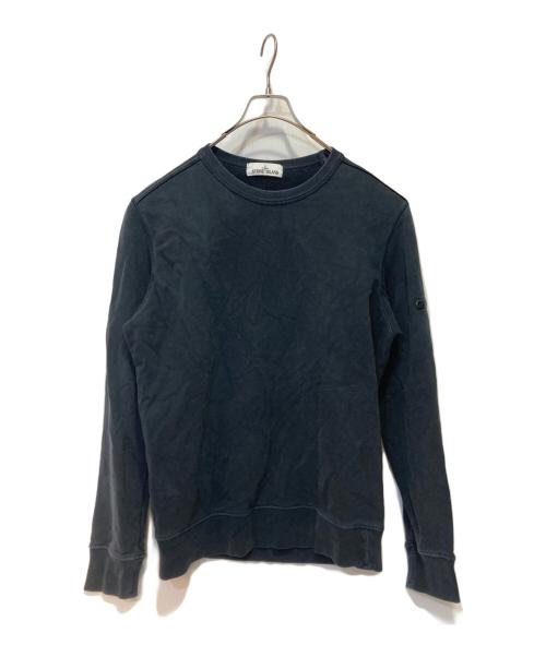 STONE ISLAND（ストーンアイランド）STONE ISLAND (ストーンアイランド) クルーネックスウェット ブラック サイズ:Ｌの古着・服飾アイテム