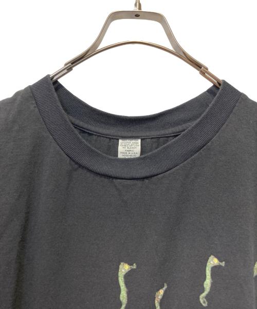 OPEN STUDIO（オープンスタジオ）OPEN STUDIO (オープンスタジオ) プリントTシャツ ブラック サイズ:Ｌの古着・服飾アイテム