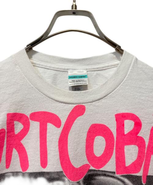 SICARIO CARTEL（シカリオ カルテル）SICARIO CARTEL (シカリオ カルテル) ロングスリーブカットソー ホワイト×ピンク サイズ:Ｍの古着・服飾アイテム